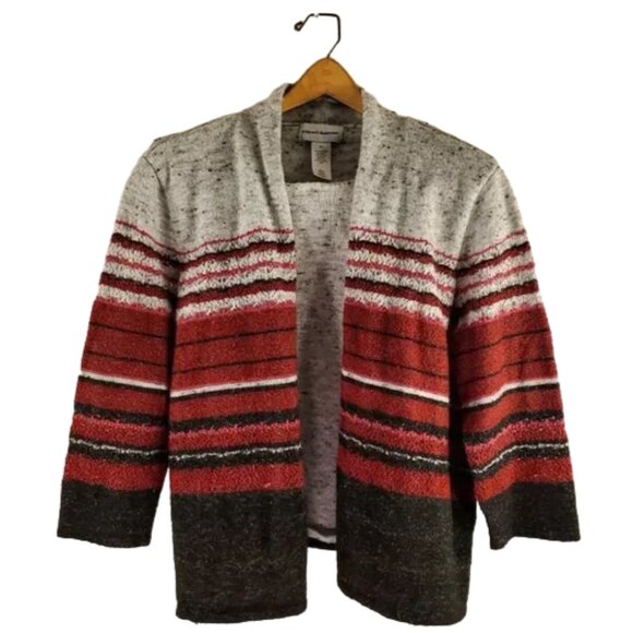 Alfred Dunner Faux Cardigan Red Pullover Sweater XL - Picture 1 of 12